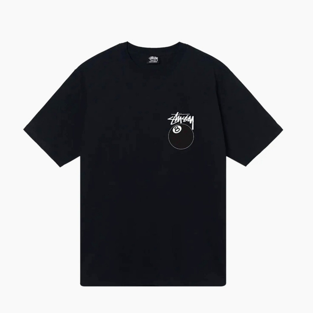 Stussy 8 Ball Pigment Dyed Black Tee